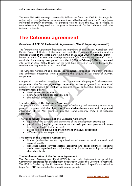 Afrika-Eropa Perjanjian Cotonou